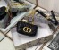 Dior Micro Caro Bag In Black Cannage Calfskin