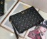 Dior Large Caro Daily Pouch In Black Calfskin