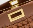 Fendi Peekaboo Mini Bag In Brown Interlace Leather