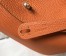 Hermes Orange Clemence Lindy 30cm Bag with GHW