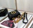 Dior Micro Caro Bag In Black Cannage Calfskin