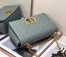 Dior Large Caro Bag In Grey Cannage Calfskin