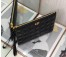 Dior Large Caro Daily Pouch In Black Calfskin