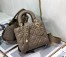 Dior Small Lady Dior My ABCDior Bag In Warm Taupe Cannage Lambskin