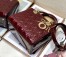 Dior Medium Lady Dior Bag In Red Patent Cannage Calfskin