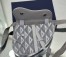 Dior Men's Mini Saddle Bag In Gray CD Diamond Canvas