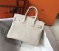 Hermes Birkin 25cm Bag In Beton Clemence Leather