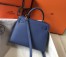 Hermes Kelly 25cm Sellier Bag In Agate Blue Epsom Leather