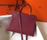 Hermes Kelly 28cm Retourne Bag In Bordeaux Clemence Leather