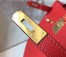 Hermes Kelly 28cm Retourne Bag In Red Clemence Leather