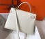 Hermes Kelly 32cm Sellier Bag In White Epsom Leather