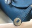 Hermes Lindy Mini Bag In Blue Agate Clemence Calfskin