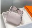Hermes Lindy Mini Bag In Mauve Pale Clemence Leather PHW