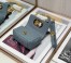 Dior Micro Caro Bag In Blue Cannage Calfskin