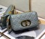 Dior Small Caro Bag In Grey Cannage Calfskin