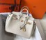 Hermes Birkin 25cm Bag In Beton Clemence Leather