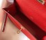 Hermes Kelly Pochette Bag In Red Epsom Leather