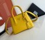 Prada Double Mini Bag In Yellow Saffiano Leather