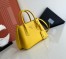 Prada Double Mini Bag In Yellow Saffiano Leather