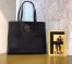 Fendi Black Leather Logo Shopper Bag