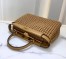 Fendi Peekaboo Medium Bag In Beige Interlace Leather