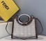 Fendi Small Runaway Shopper Bag In White Perforated Calfskin