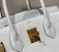 Hermes Birkin 30cm Bag In Blue Brume Clemence Leather GHW