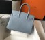 Hermes Birkin 30cm Bag In Blue Lin Clemence Leather