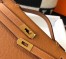 Hermes Kelly Pochette Bag In Gold Epsom Leather