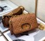 Dior Small Caro Bag In Brown Cannage Calfskin