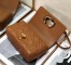 Dior Small Caro Bag In Brown Cannage Calfskin