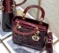 Dior Medium Lady Dior Bag In Red Patent Cannage Calfskin