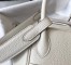 Hermes Lindy 26cm Bag In White Clemence With PHW