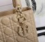 Dior Medium Lady Dior Bag with Enamel Charm In Beige Lambskin