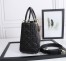 Dior Medium Lady Dior Bag with Enamel Charm In Black Lambskin