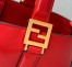 Fendi FF Tote Small Bag In Red Calfskin