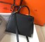 Hermes Kelly 25cm Sellier Bag In Black Epsom Leather