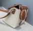 Fendi By The Way Medium Bag In Canvas With Tan Leather