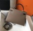 Hermes Bi-color Kelly 32cm Epsom Bag Taupe/Black GHW