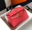 Hermes Kelly Pochette Bag In Rose Lipstick Epsom Leather