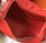 Hermes Red Clemence Lindy 30cm Bag with GHW