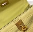 Hermes Kelly Mini II Bag In Jaune Poussin Embossed Crocodile Leather