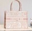 Dior Small Book Tote In Pink Toile De Jouy Canvas