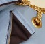 Fendi Baguette Chain Midi Bag In Blue Nappa Leather