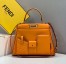 Fendi Peekaboo Pocket Medium Bag In Orange Calfskin