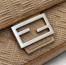 Fendi Midi Baguette Chain Bag In Beige FF Fabric
