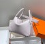 Hermes Lindy 26cm Bag in Mauve Pale Clemence Leather