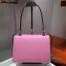 Prada Monochrome Top Handle Bag In Pink Saffiano Leather