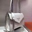 Prada Monochrome Top Handle Bag In White Saffiano Leather