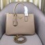 Prada Medium Galleria Bag In Grey Saffiano Leather